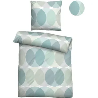 biberna 0474493 Kreise Blau 135 x 200 cm + 80 x 80 cm