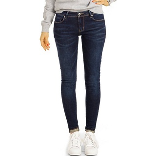 be styled Skinny-fit-Jeans Hüftjeans Röhrenjeans Skinny Fit Hosen stretch Jeans - Damen - j15k-2 mit Stretch-Anteil, 5-Pocket-Style blau 42