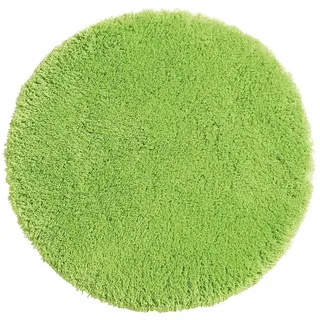 PANA® Runde Badematte Hochflor (Ø 90 cm) • Badteppich rund aus weichen Mikrofasern • Saugstark & waschbar • Runder Duschvorleger, Badvorleger, Badezimmerteppich rund • Farbe: Grün
