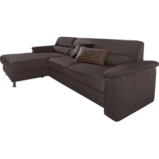sit&more Eckcouch Kunstleder 3-Sitzer Braun