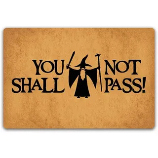 Funny You Shall Not Pass, Bodenmatte, Teppich, rutschfest, für den Innen- und Außenbereich, Badezimmer, Küche, Zuhause, Fußmatte, Gummi, 60 x 40 cm