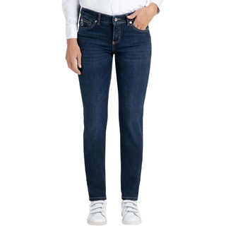 Mac Damen Jeans Slim Fit Carrie Pipe in blauem New Basic-D42 / L32