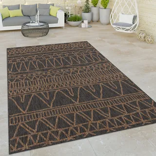 Paco Home Teppich Illusion 321, rechteckig, Höhe: 5 mm, Flachgewebe, modernes Design, In- und Outdoor geeignet, UV-beständig beige 80 cm x 150 cm x 5 mm