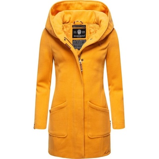 Marikoo Wintermantel Maikoo hochwertiger Mantel mit großer Kapuze gelb S (36)