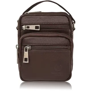 Herren Leder Umhängetasche für Arbeit Kleine Tasche für Kleinigkeiten Paolo Peruzzi T-133