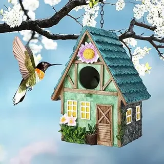 Vogelhaus, Hängevogelhaus, Gartendekoration, Vogelhaus Aus Kunstharz Für Garten, Terrasse, Balkon, Hof, Landhaus, Kleines Vogelnest, Vogelnest Für Schwalben, Kolibris, Spatzen