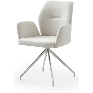 SalesFever Armlehnstuhl Polyester creme silber
