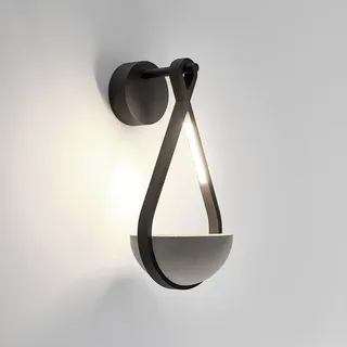 LUCANDE Außenwandleuchte Aluminium 22,1 x 44,5 cm 2 x 6 W LED grau