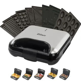 5in1 Kontaktgrill Sandwichmaker Waffeleisen Panini Elektrogrill Kontakt Grill