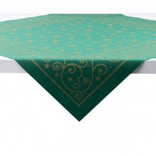 Sovie HORECA Tischdecke Liam in Grün aus Linclass® Airlaid 80 x 80 cm, 20 Stück - Weihnachten Ornamente Sterne