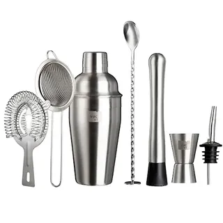Vacu Vin 7-Cocktail-Plus-Set aus Edelstahl und Polypropylen.