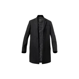 HECHTER PARIS Herren Mantel grau Wolle unifarben, grau, Herbst/Winter 2023/2024