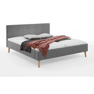 meise.möbel Polsterbett Swing (Einzelbett / Doppelbett, Liegefläche 140x200 oder 180 x200 cm), Komforthöhe grau