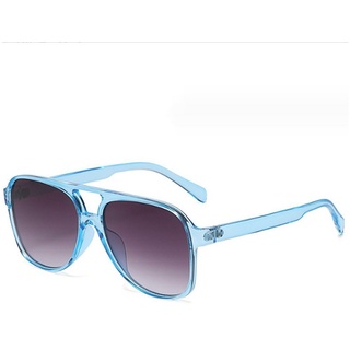 GelldG Sonnenbrille Vintage polarisiert Sonnenbrille Oval Pilotensonnenbrille UV400 Schutz blau