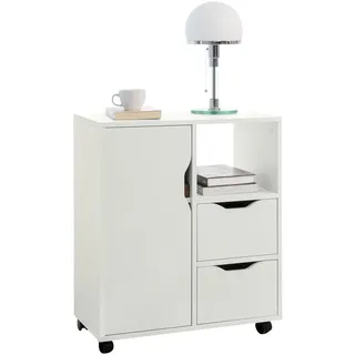 SoBuy FBT105 Rollcontainer 60 x 70 x 35 cm weiß