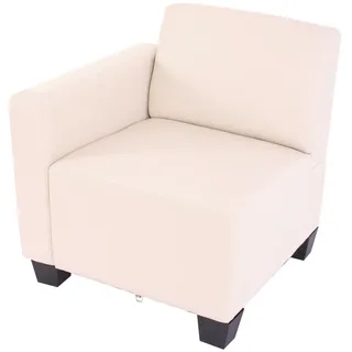 Modular Sofa Lyon, Seitenteil links Kunstleder creme