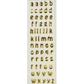 Wiedemann Wachsbuchstaben Set (a-z Sortiert) Gold 8 mm, zum Verzieren von Kerzen