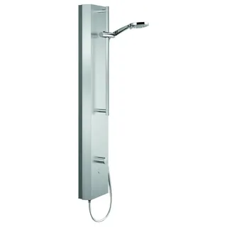 Schell V-Duschpaneel LINUS Inox DP-C-T-H El. THM, m Duschk. Comf., ES gebürstet