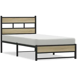 vidaXL Metallbett 100 x 200 cm Braun