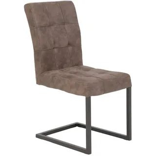 HELA Tische Freischwinger Donna Mikrofaser braun 2er Set