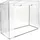 mit Schrägdach 2 x 0,82 x 1,6 m transparent/schwarz