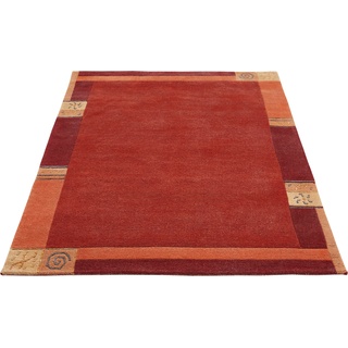 Wollteppich LUXOR LIVING "India" Teppiche Gr. B/L: 250 cm x 350 cm, 20 mm, 1 St., rot Designer-Teppich Knüpfteppich Schurwollteppich Teppich Schurwollteppiche Teppiche