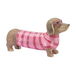 Möbel Kraft Dekofigur Hund ¦ braun ¦ Magnesia ¦ Maße (cm): B: 40,5 H: 21,5 T: 11.5