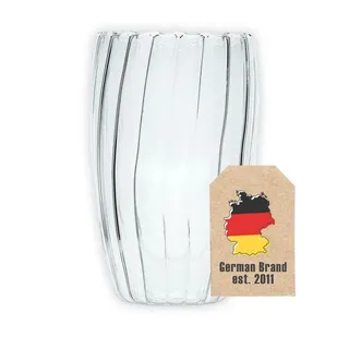 Intirilife Latte-Macchiato-Glas, 1-tlg., Glas, Doppelwandiges Thermo Glas 350ml Latte Macchiato Teeglas Kaffeeglas weiß