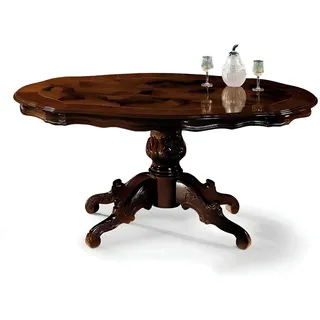 Xlmoebel Couchtisch Eleganter Barock-Tisch aus Holz mit geschwungenen Beinen (1-St., Couchtisch), Hergestellt in Europa braun