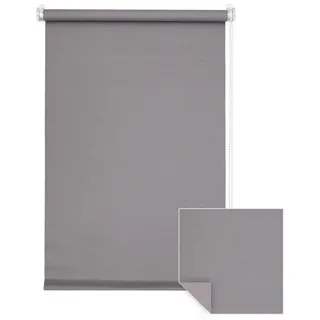 Verdunklungsrollo Klemmfix Verdunkelungsrollo 110x150 cm grau [Stoffbreite: 107cm], Victoria M., blickdicht, ohne Bohren, freihängend, Klemmfix, mit Kindersicherung, für Fenster und Türen, Sonnenschutz Sichtschutz grau 110 cm x 150 cm