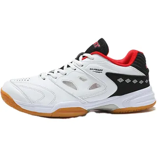 Fooceoute Tischtennis Schuhe Herren,Volleyballschuhe für Herren,Squashschuhe,Atmungsaktive Badmintonschuhe,Dämpfung,Bequem,Guter Halt,Für Badminton und andere Hallensportarten