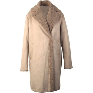White Label Wollmantel Fake-Fur-Kurzmantel beige 44