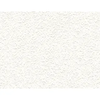 A.S. Création Vliestapete Uni Weiß XXL, Raufaserstruktur, Betonoptik, Grobstruktur (25x0,53 m)