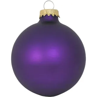 Krebs Glas Lauscha Weihnachtsbaumkugel CBK83309, Weihnachtsdeko, Christbaumschmuck, Christbaumkugeln Glas (8 St) lila