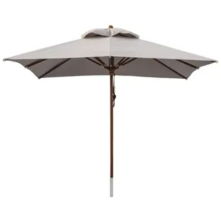 anndora-sonnenschirm Sonnenschirm 3x3 Meter Marktschirm quadratisch, LxB: 300,00x300,00 cm, wasserabweisende Beschichtung grau