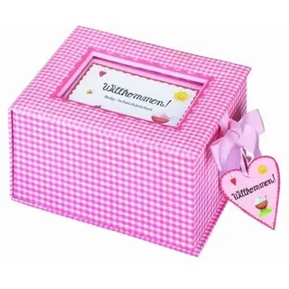 Coppenrath Verlag COPPENRATH 3264 Baby-Schatzkästchen "Willkommen!", rosa