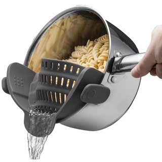 3 stücke Silikon Küche Sieb Clip Pan Abtropffläche Schüssel Trichter Reis Pasta Gemüse Waschen Sieb Ablassen Überschüssige Flüssigkeit Univ...