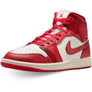 W AIR JORDAN 1 MID SE "SAIL/VARSITY RED-TEAM RED" - 43 EU