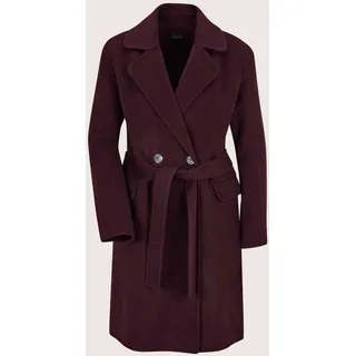 Madeleine "Doubleface-Mantel Eleganter Zweireiher mit Reverskragen", Damen, Gr. 44, rot (portwein), Obermaterial: 72% Wolle mw. 15% Polyester PES. 10% Kaschmir WS. 3% sonstige Fasern AF., Modern, Mäntel, Doubelface