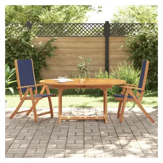 vidaXL Gartenstühle 2 Stk. Klappbar 53 x 72 x 109 cm braun
