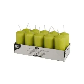 Papstar Stumpenkerze 9 x 4 cm 10 St. kiwi