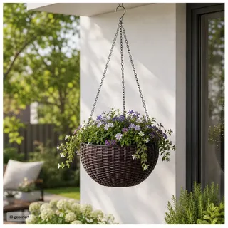 Hti-Living Nessa Blumenampel Komplettset 1 x 1 x 1 cm Braun