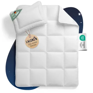 Laleni Baby Bettdecke und Kissen Set - Kinderbettdecke 100x135 cm + Babykissen 40x60 cm - OEKO-TEX zertifiziertes Baby Decke und Kissen Set - waschbare Kinderdecke 100x135 - Kinder Bettdecken Set Weiß