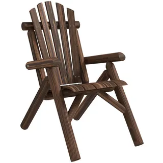 Outsunny Gartenstuhl 83 x 68 x 101 cm braun mit Armlehne