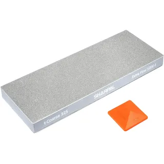 SHARPAL 168H Diamant Schleifstein Grob 325 / Extrafein 1000 Doppelseitig Wetzstein – Professioneller Messerschärfer mit Winkelführer & rutschfester Unterlage (200 x 75 mm)