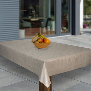 laro Wachstuch-Tischdecke Abwaschbar Wachstischdecke PVC Plastik-Tischdecken Eckig Meterware Abwischbar, Muster:Geprägt Weiß, Größe:118x240
