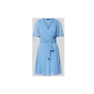 Knielanges Wickelkleid aus Chiffon Modell 'WANDELLA', Sky, 44