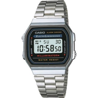 Casio Armbanduhr A168WA-1YES (B x H) 36.30mm x 38.60mm Silber Gehäusematerial=Kunstharz Material (A