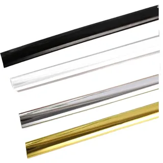 Zierleisten Selbstklebend,Selbstklebend Chromleiste,Selbstklebend Leisten für Wand, Decke, Boden, Schränke, Fliesen, Kanten (Gold 6M)