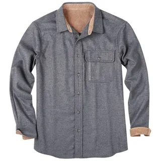 PRJN Herren Hemd Langarm Mantel Einfarbig Flanellhemden Kariert Winterhemd Herren Lässig Langarm Flanellknopf Warmes Hemd T-Shirt Herren Flanellhemden Langarm Lässig Knopf Gebürstetes Baumwollhemd - M